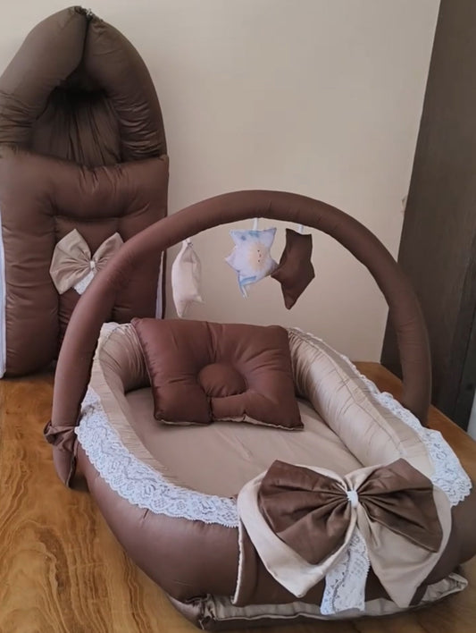 3 Pieces Choco Brown Baby Snuggle Set