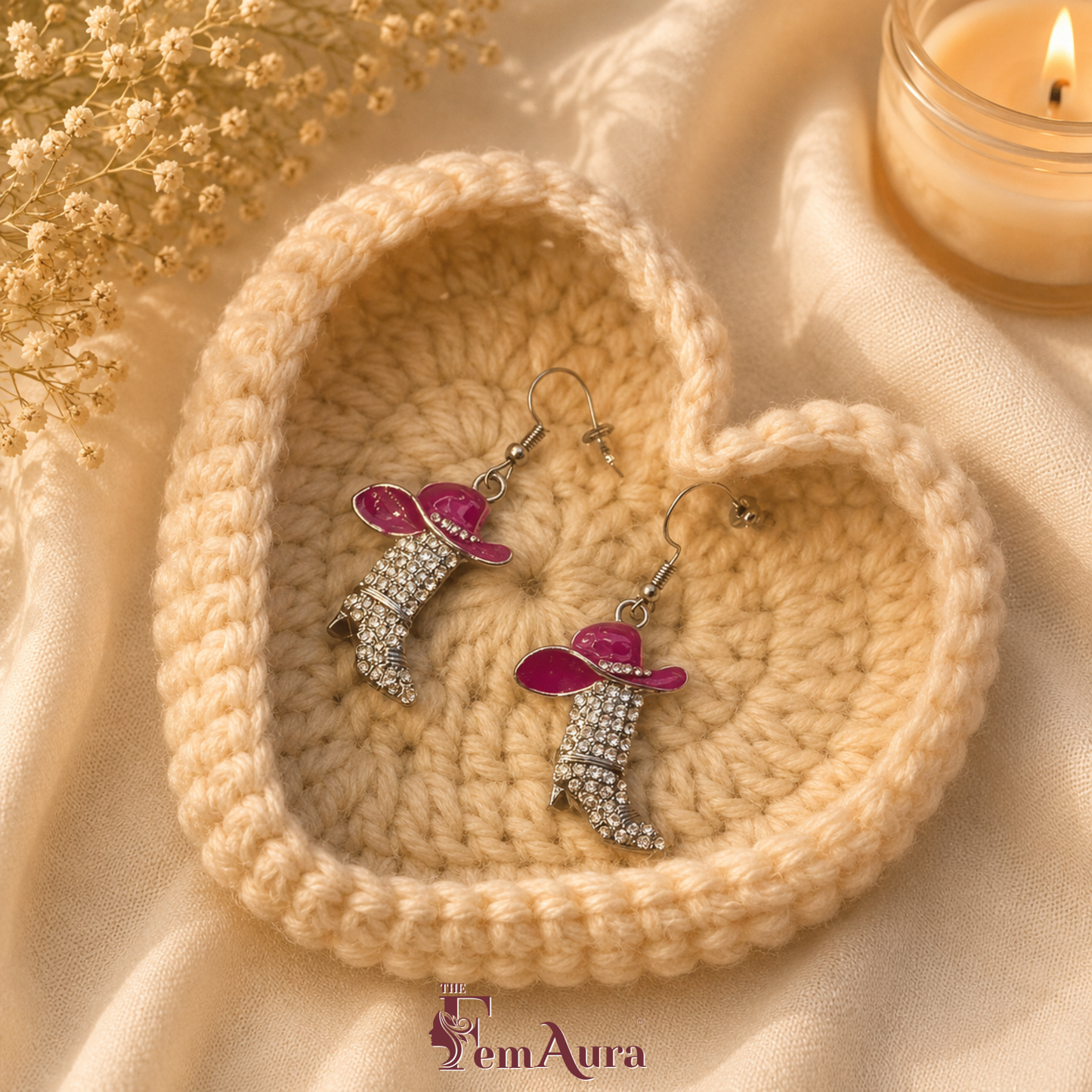Handmade Crochet White Heart Jewelry Tray 🤍