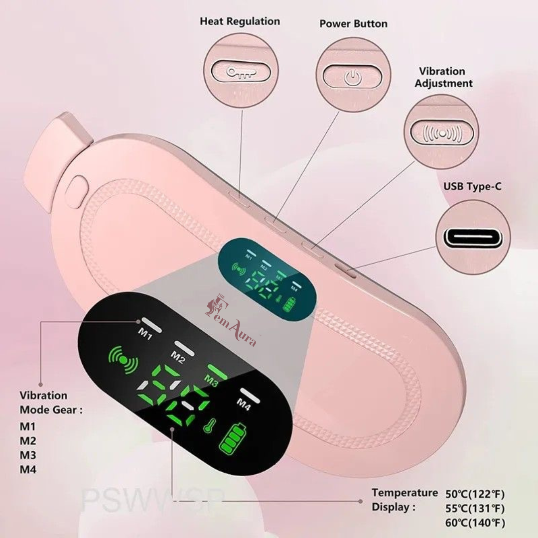 2-in-1 Period Pain Relief Belt & Heating Massager